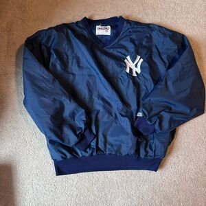Vintage DeLong Yankees Pullover Windbreaker Embroidered -XL